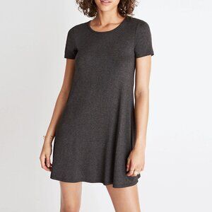 Madewell Swingy Tee Dress Charcoal Gray Small